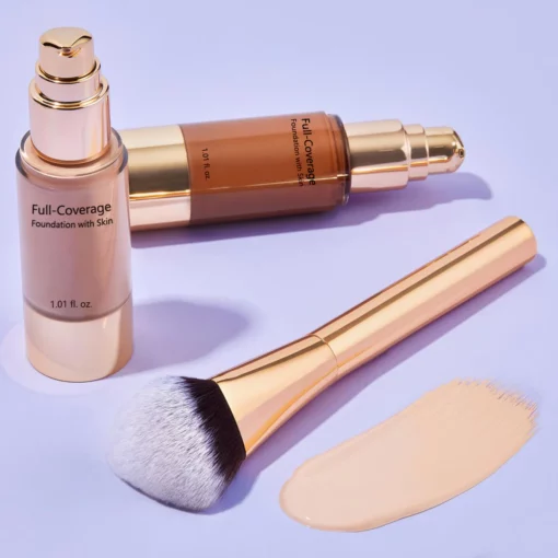 Full-Coverage Foundation with Skin Buffing Brush - Image 3