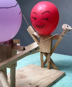 HANDMADE WOODEN FENCING PUPPETS