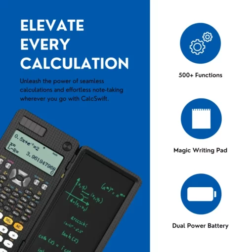 Solar Scientific Calculator with LCD Notepad - Image 6