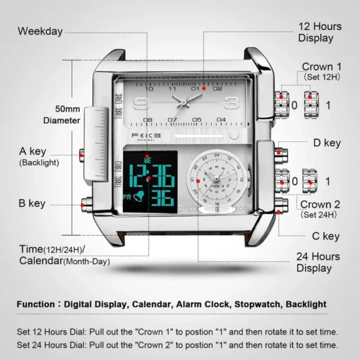 FK030 Multi Function Watch For Men - Image 3