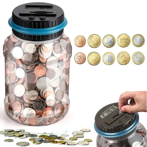 Electronic Piggy Bank Counter Coin Digital LCD Counting Coin Money - Image 2