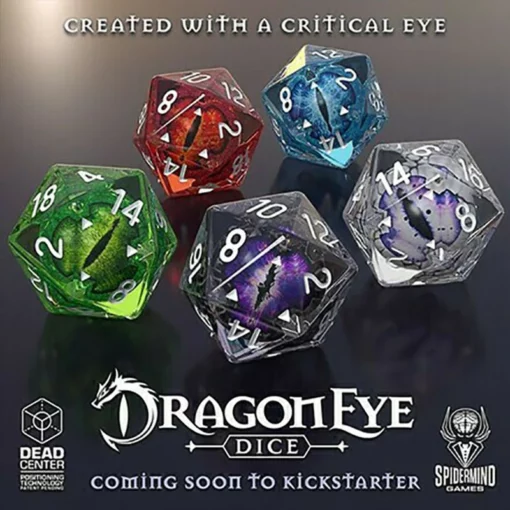 Lifelike Green Dragon Eye Dice Set - Image 6