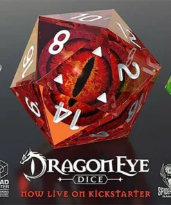 Lifelike Green Dragon Eye Dice Set