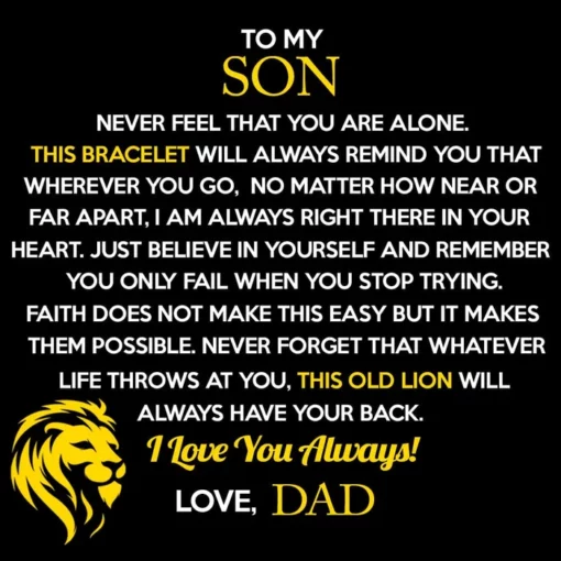 Lion Bracelet - Son Dad - Image 2