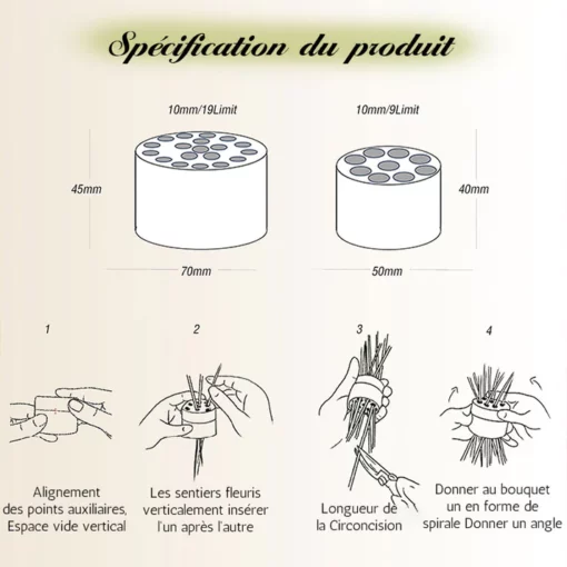 Porte-tiges en spirale pour Ikebana - Image 5