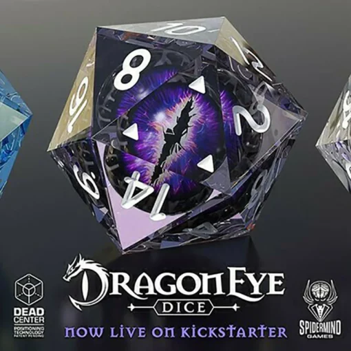 Lifelike Green Dragon Eye Dice Set - Image 3