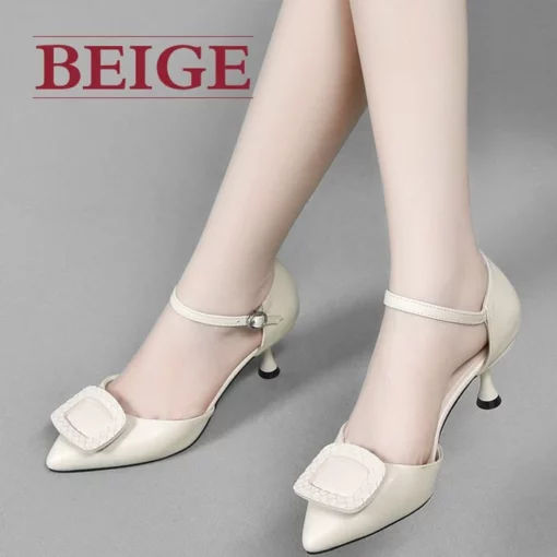 Pointed Toe High Heel Closed Toe Sandals - Image 7