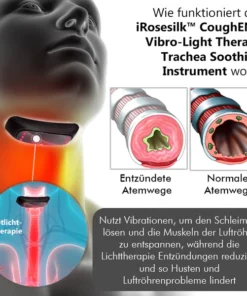 iRosesilk™ CoughEND Vibro-Lichttherapie-Trachea-Beruhigungsinstrument