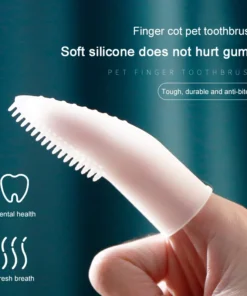 Finger-Shape Dog Silicon Toothbrush