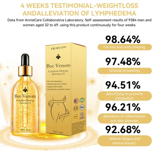 𝑭𝑹𝑶𝑷𝑼𝑵™ Bee Venom Lymphatic Drainage Slimming Oil - Image 10