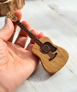 Wooden Acoustic Guitar Pick Box