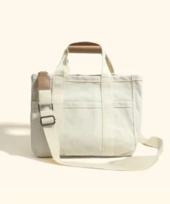 Canvas Tote Bag with Multi Pockets
